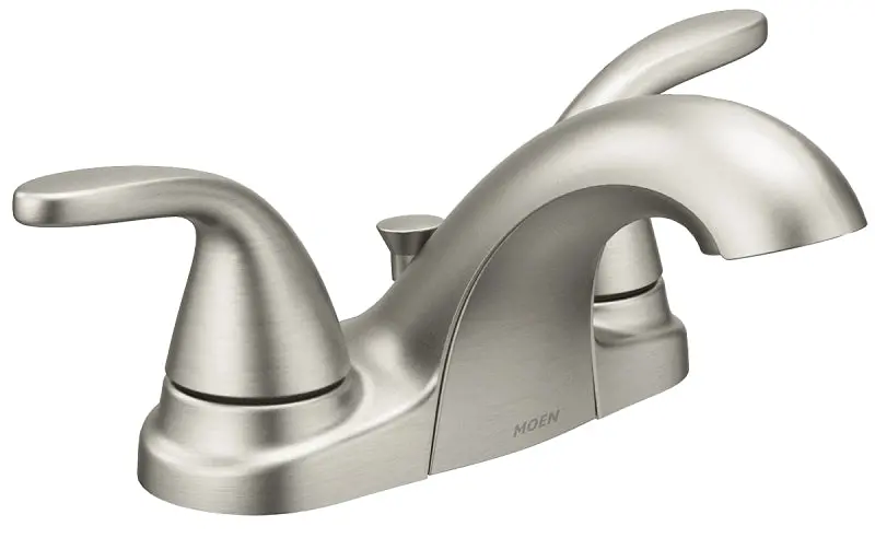 Moen Adler 84603Srn Two-Handle Bathroom Faucet – Brushed Nickel Finish, 1.2 Gpm Flow, Lever Handles 1
