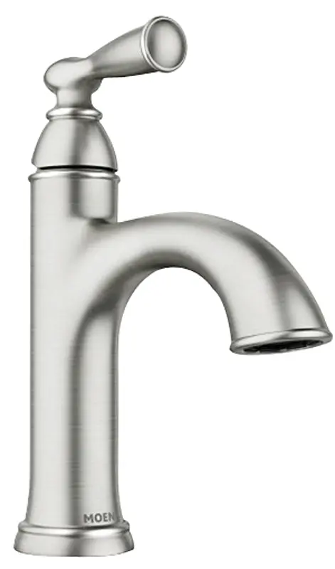 Moen Banbury 84945Srn Single-Handle Bathroom Faucet – 1.2 Gpm, Spot-Resist Brushed Nickel Finish 1