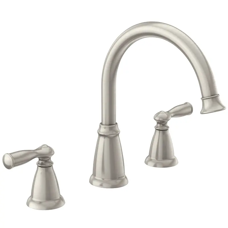 Moen Banbury 86924Srs Two-Handle Tub Spout – Nickel-Plated Metal Construction 1