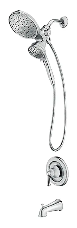 Moen Brecklyn 82611 Tub & Shower Combo – One-Handle Faucet With Six-Setting 1.75 Gpm Showerhead 1