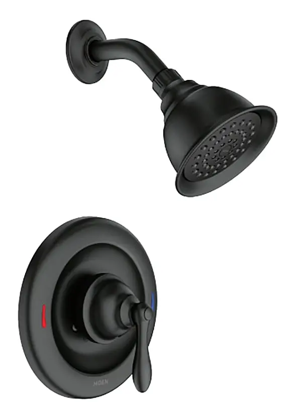 Moen Caldwell 82495Epbl Posi-Temp Tub And Shower Trim – 4" Metal Showerhead, 1.75 Gpm, Single-Spray Setting 1