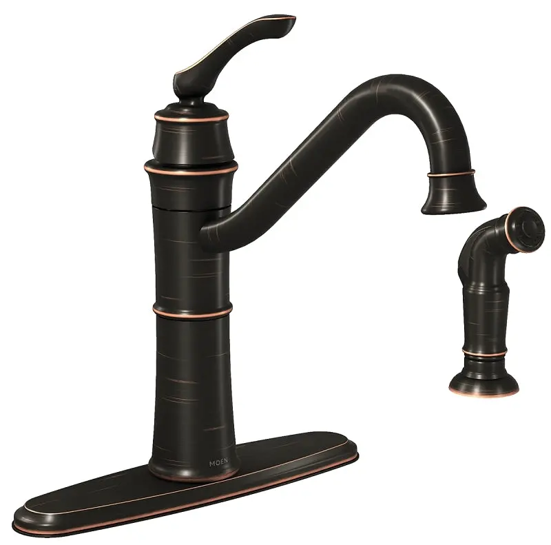 Moen Wetherly Single-Handle Kitchen Faucet In Mediterranean Bronze – 1.5 Gpm Flow 1