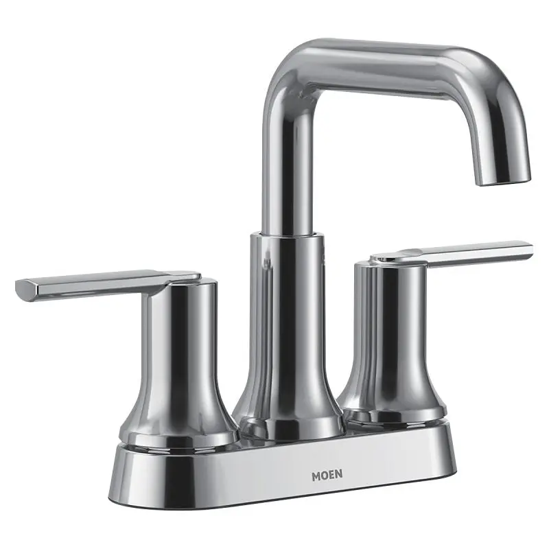 Moen Zyla Two-Handle Bathroom Faucet – Chrome Finish, 3-Hole Installation, 1.2 Gpm Flow Rate 1