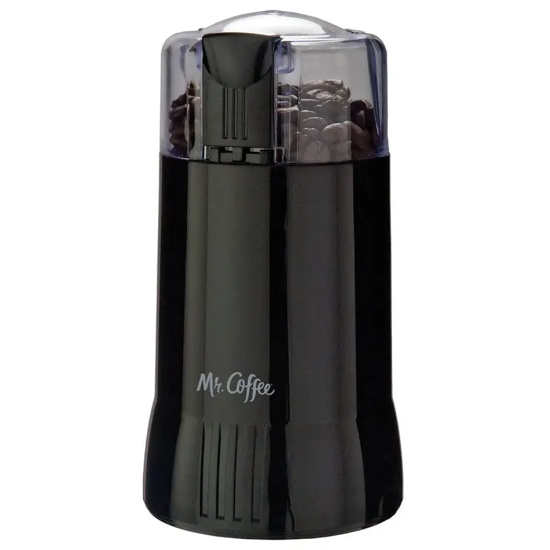 Mr. Coffee Ids57Rb 12-Cup Coffee Grinder – Compact Hopper Design, Durable Black Housing 1