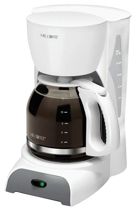 Mr. Coffee Sk12-Rb 12-Cup Programmable Coffee Maker – 900W, Compact White Design 1