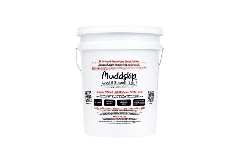 Muddskip Level 5 Smooth Drywall Compound Additive – 5-Gallon Bucket For Enhanced Workability 1