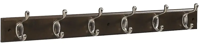 National Hardware Dpv8170 S813-006 Hook Rail – 27" Brown Wall-Mount Organizer Bar 1