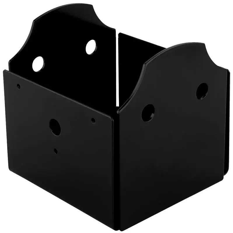 National Hardware Hartley N800-011 Post Base – 6×6 Timber, Storm Shine Powder-Coated Steel/Plastic 1