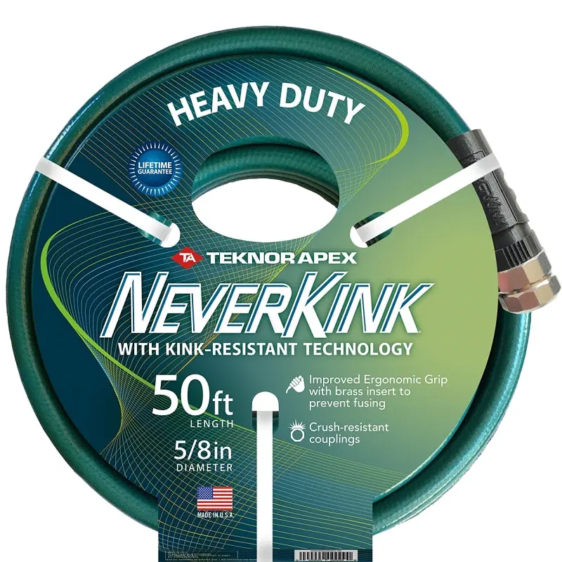 Neverkink 8617-50 / 8615-50 50-Foot Vinyl Garden Hose – Kink-Resistant, Lightweight Green Design 1