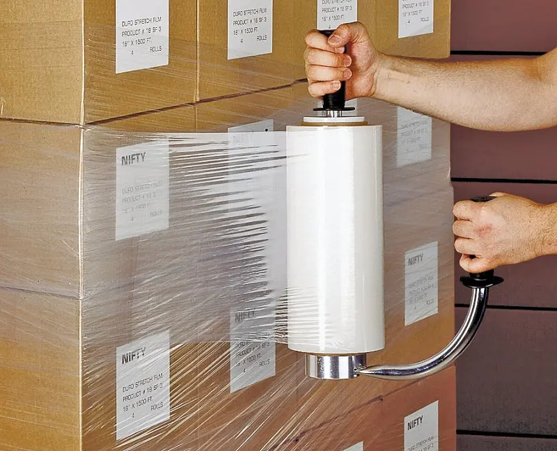 Nifty Wrapper Hand-Held Stretch Film – 1500-Foot Roll, 18-Inch Width, Clear High-Tensile Film 1