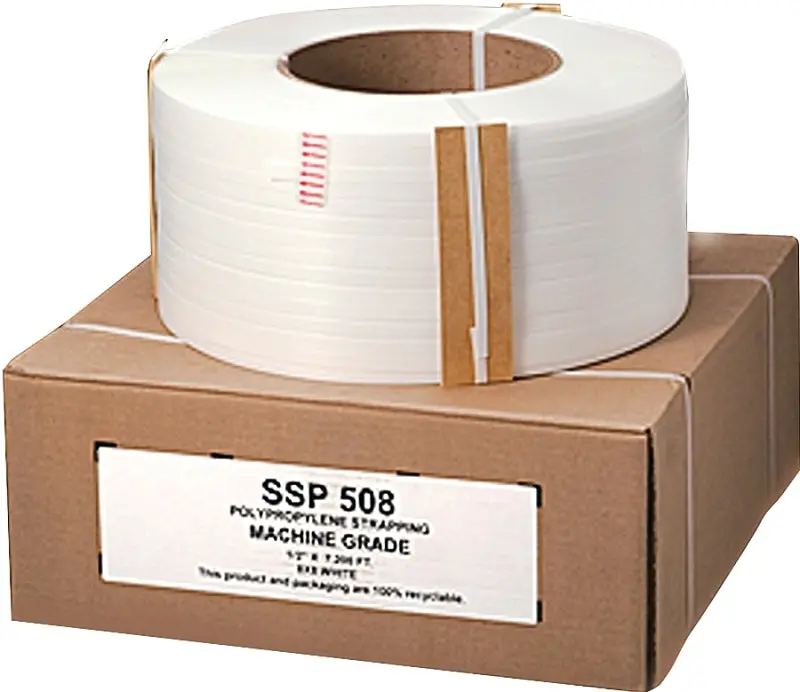 Nifty Wrapper Ssp508Hd Polypropylene Strapping Coil – 1/2" Width, 0.025" Thickness, 7200-Foot Roll, White 1