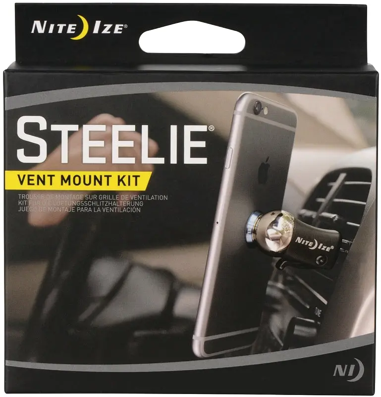 Nite Ize Stvk-11-R8 Adjustable Vent Mount Kit – Low-Profile Black Dashboard Holder For Phones & Devices 1