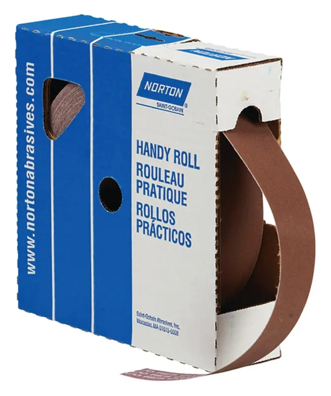 Norton Metalite 26286 Aluminum Oxide Utility Cloth Roll – 50-Yard × 1.5-Inch, 120-Grit Abrasive 1