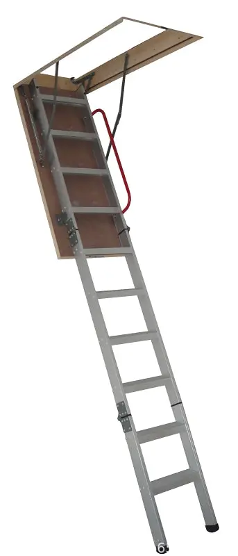 Nuvo Iron Ala255X54 Aluminum Attic Ladder – Fits 10-Foot Ceilings, 54" X 22.5" Opening, 330-Lb Load 1
