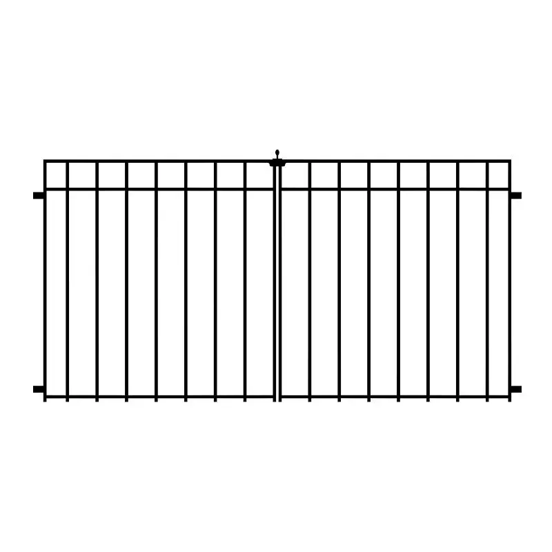 Nuvo Iron Cdgqf1 Coral Double-Swing Gate – 34" Wide × 34" Tall, Decorative Wrought Iron Design 1