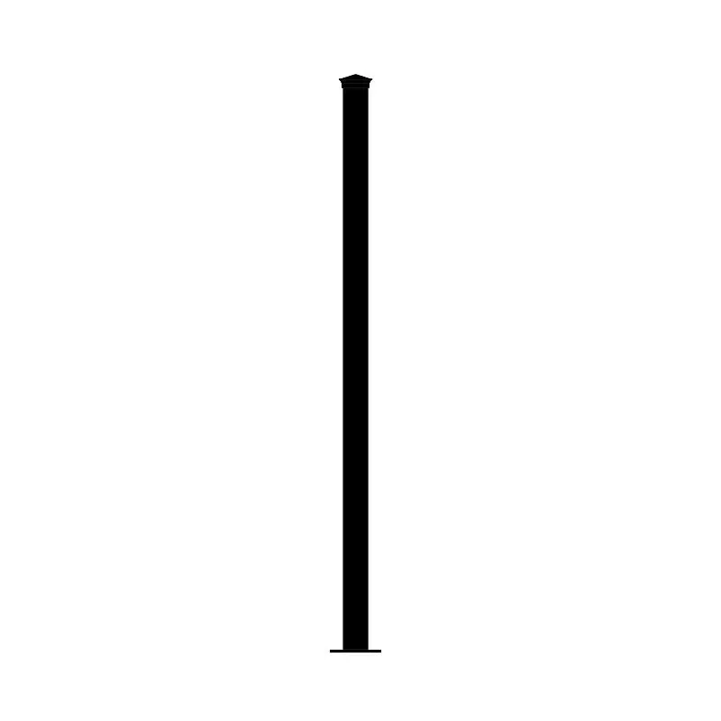 Nuvo Iron Textured Black Railing Post – 2" X 2" X 44" Steel Post For Deck, Stair, Or Balcony Rail Systems 1