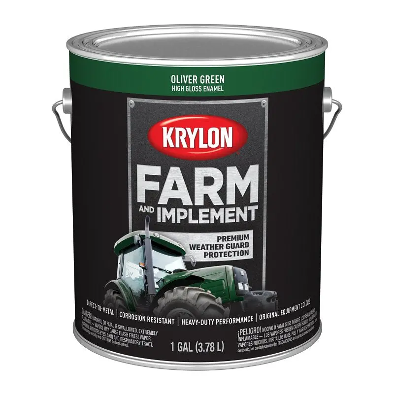 Oliver Green High-Gloss Paint – 1 Gallon Can, Interior/Exterior Use 1