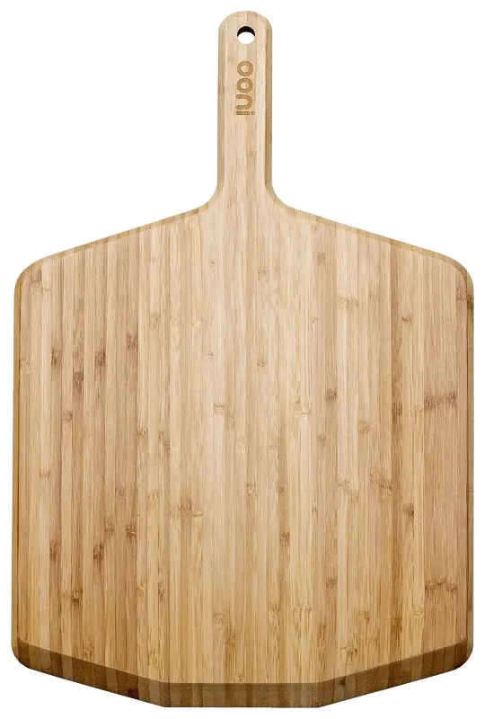 Ooni Uu-P0B900 Wooden Pizza Peel & Serving Board – Ergonomic Handle, Natural Wood Blade 1