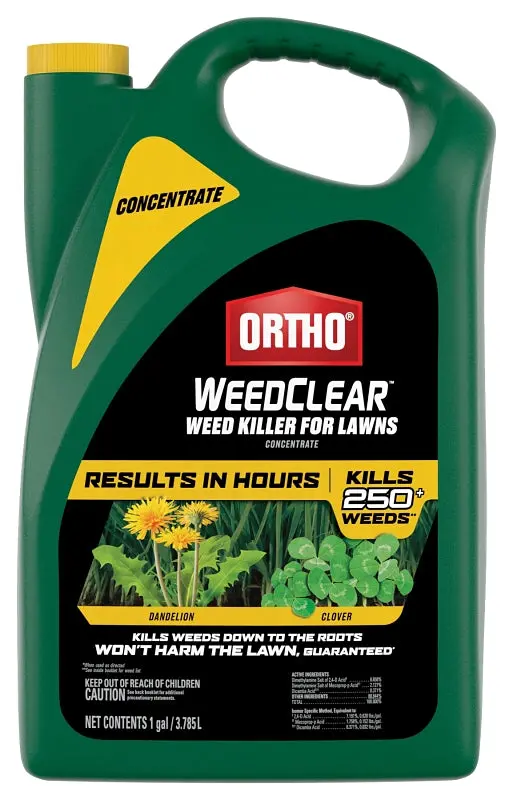 Ortho Weedclear Lawn Weed Killer Concentrate – Selective Broadleaf Herbicide For Spot Or Broadcast Spraying (1 Gallon) 1