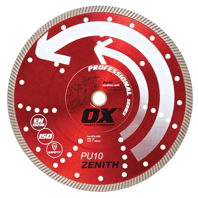Ox Professional Pu10 9-Inch Superfast Universal Cutting Blade – Steel Edge, Adjustable Arbor (7/8" To 5/8") 1