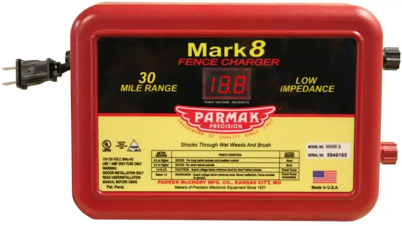 Parmak Mark 8/7 Electric Fence Energizer – 1.1–4.9 Joules, 120V Input 1