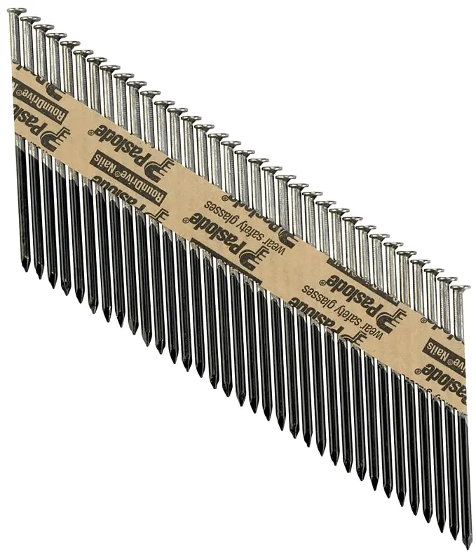 Paslode 3-1/4" Galvanized Steel Framing Nails – Full-Round Head, Smooth Shank 1
