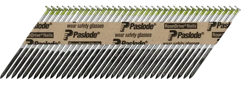 Paslode 650385 Ring-Shank Framing Nails – 3", Galvanized Steel, Full-Round Head 1