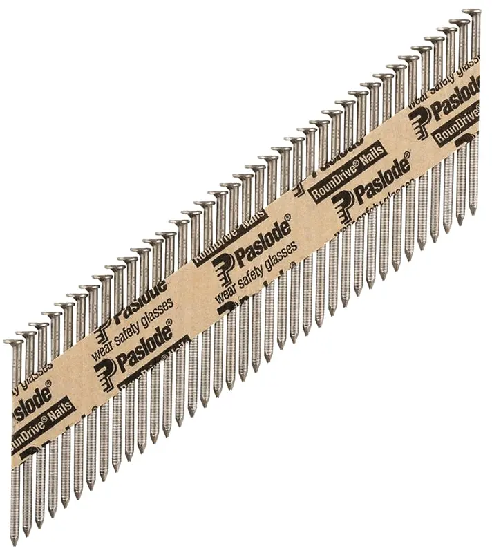 Paslode Framing Nails – 2-3/8" Ring Shank, Bright Steel, Strip-Collated, Round Head 1