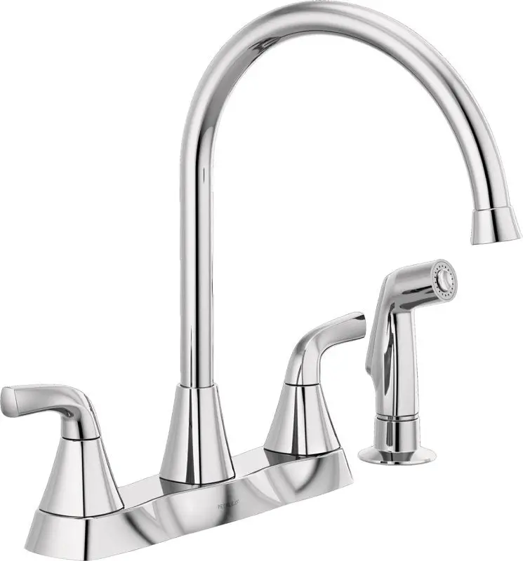 Peerless Parkwood P2835Lf Two-Handle Kitchen Faucet – Chrome-Finished, 1.5 Gpm Flow, 8-Inch Center Set, 4-Hole Mount 1