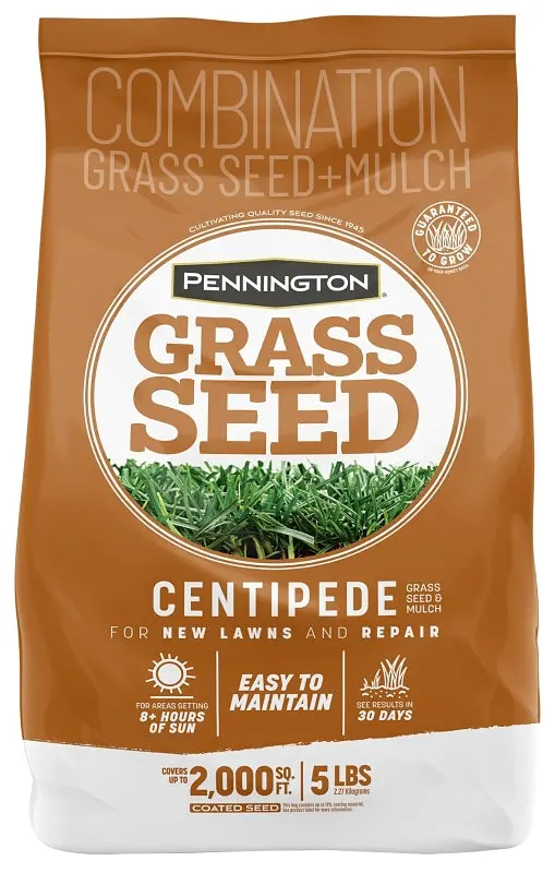 Pennington Centipede Grass Seed & Mulch Blend – 5-Pound Bag For Warm-Climate Lawns 1
