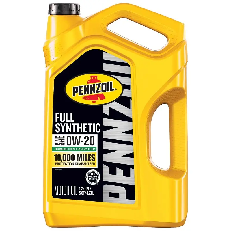 Pennzoil Platinum Full Synthetic Motor Oil 0W-20 – 5-Quart Bottle For High-Performance Engine Protection 1