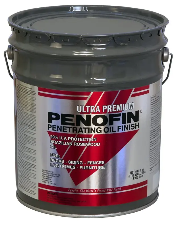 Penofin Red Label Ultra-Premium Transparent Hickory Wood Stain – 5-Gallon Liquid Formula 1
