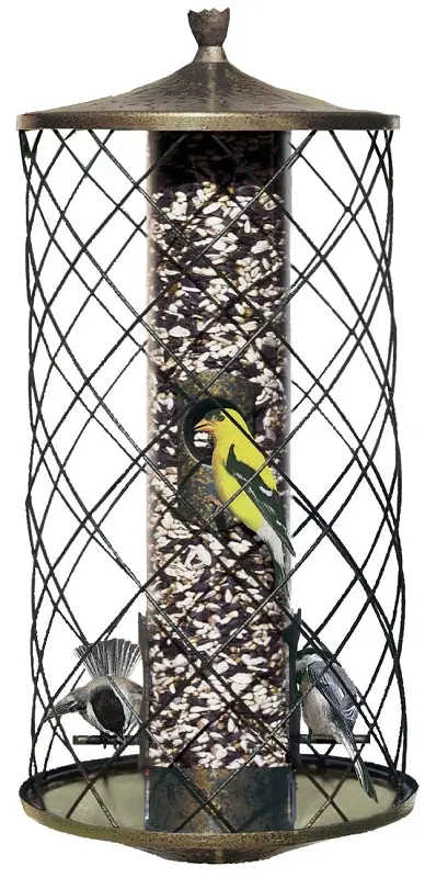 Perky-Pet 735 Hanging Wild Bird Feeder – 3-Pound Capacity, 15.5-Inch Tall, Black Plastic 1