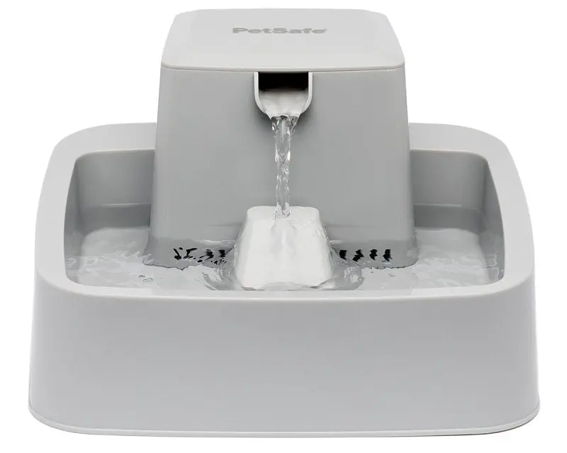 Petsafe Pww00-16777 Gravity-Feed Pet Water Fountain – 1-Gallon Capacity, Bpa-Free Gray Plastic Design 1