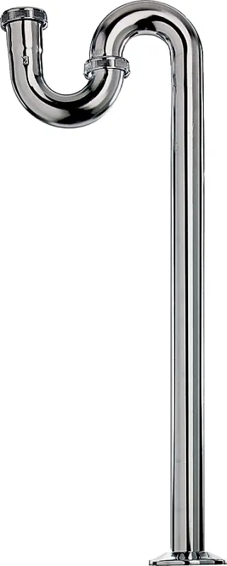Plumb Pak Chrome-Plated Brass S-Trap With Flange – 1-1/4 In Drain Assembly 1
