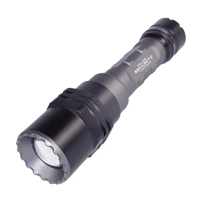 Police Security Tactical Flashlight – Dual-Mode Led (250/700 Lumens), 330–550M Beam, Lithium-Ion Powered 1