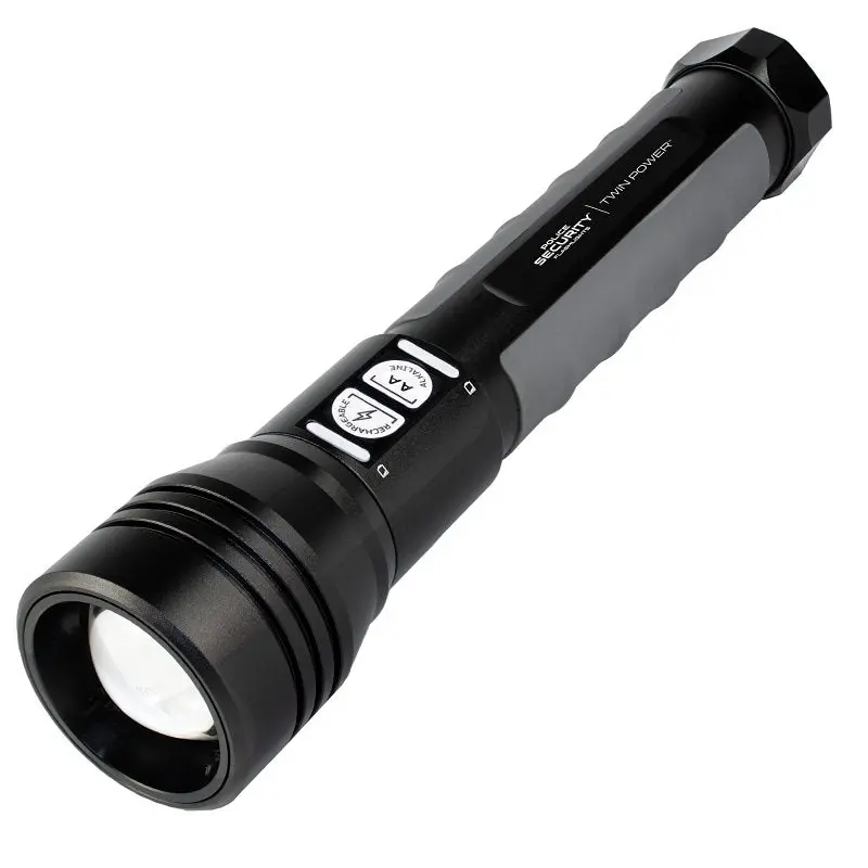 Police Security Twin Power Series 97715 Dual-Power Led Flashlight – Aa Alkaline Or Lithium-Ion, 7-Hour Runtime 1