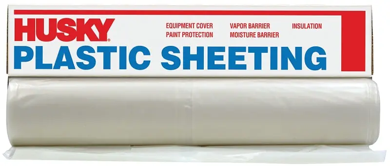 Poly-America Cf0620-50C Clear Painter’S Drop Cloth – 50 Ft × 20 Ft, Heavy-Duty Poly Sheeting 1