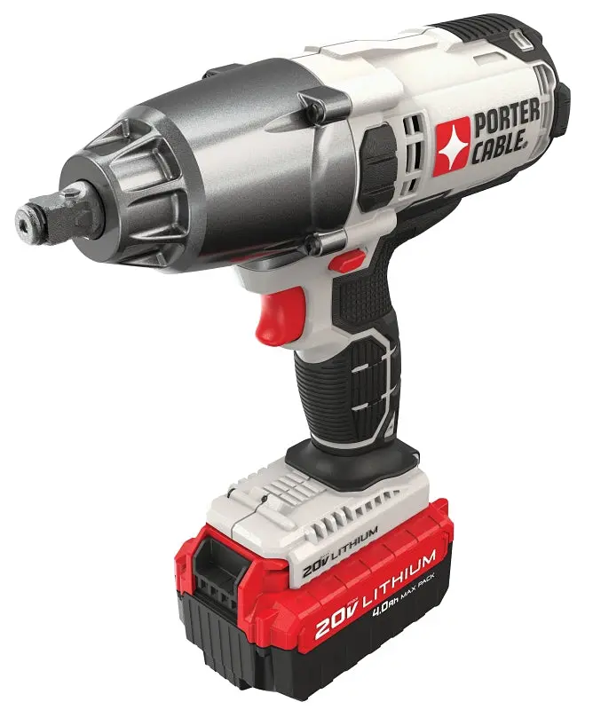 Porter-Cable 20V Max 1/2-Inch Cordless Impact Wrench — 4Ah Battery, 2500 Ipm, 1700 Rpm 1
