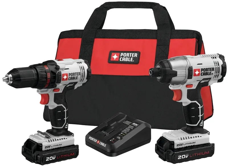 Porter-Cable 20V Max Lithium-Ion 2-Tool Combo Set — 1.3Ah Battery Included 1