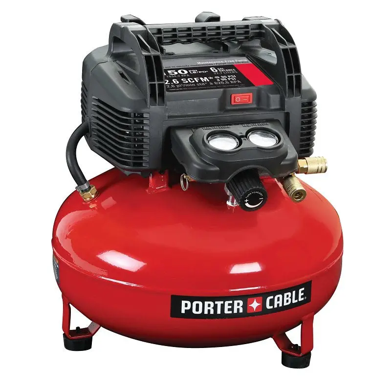 Porter-Cable C2002 Portable Electric Air Compressor – 6-Gallon Tank, 0.8 Hp, 150 Psi, Single-Stage 1
