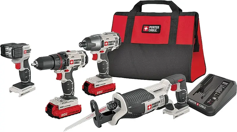 Porter-Cable Pcck615L4 20V Max Combo Kit – 1.5 Ah Battery, Charger, And Core Power Tools 1