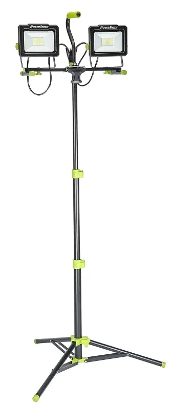 Powersmith Pwld140T Led Work Light – 14,000 Lumens, Dual-Lamp Tripod Mount, 5000K Color Temperature 1