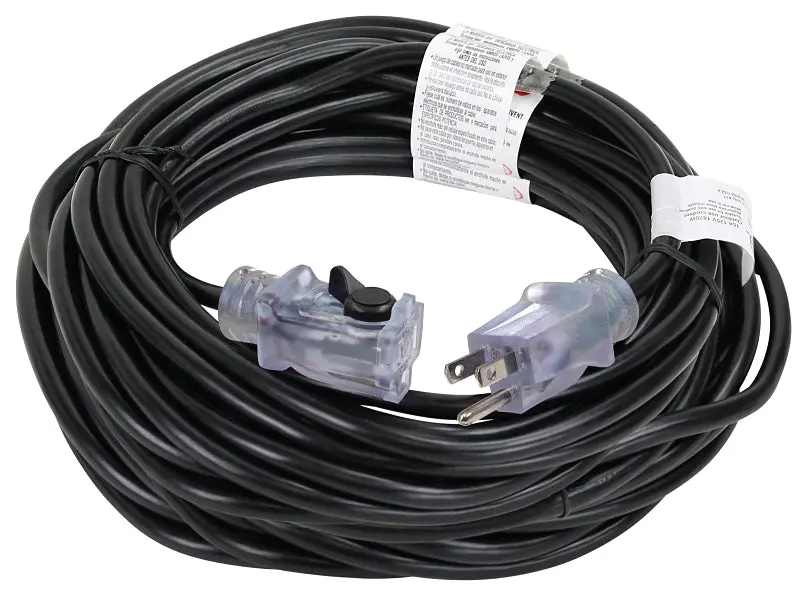 Powerzone Heavy-Duty Extension Cord – 16 Awg, 80 Feet, 10 Amp, 125V, Black Jacket 1