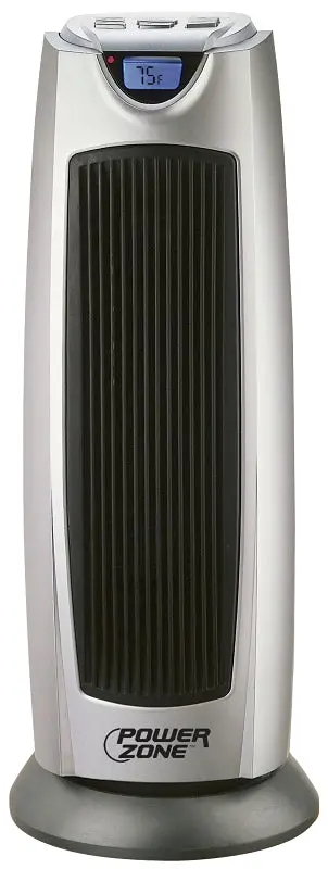 Powerzone Kpt-2000Bn Ceramic Tower Heater – 750/1500W Dual-Setting, 12.5A, 120V, Sleek Grey Design 1