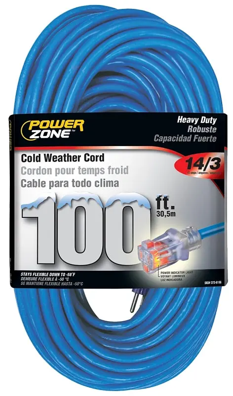 Powerzone Orcw511735 100-Foot 14-Awg Grounded Extension Cord – 125V, Indoor/Outdoor Use 1