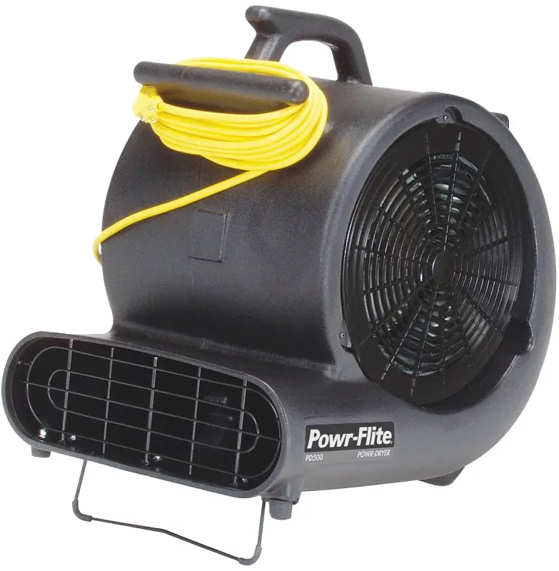 Powr-Flite Pds1 Commercial Air Dryer – 3800 Fpm High-Velocity Fan, Black Co-Polymer Housing 1