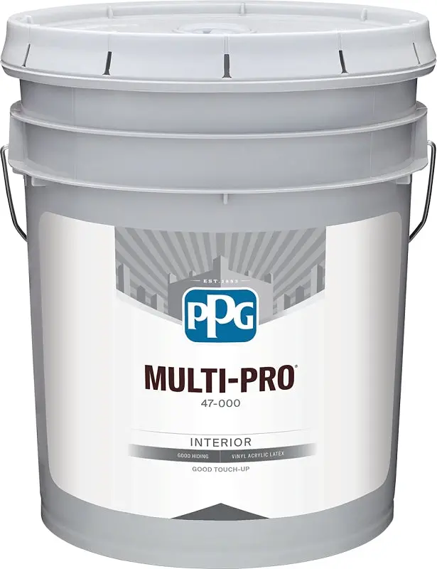 Ppg 47-104/05 Flat Interior Paint – Shell White, 5-Gallon Pail, Covers Up To 400 Sq Ft 1