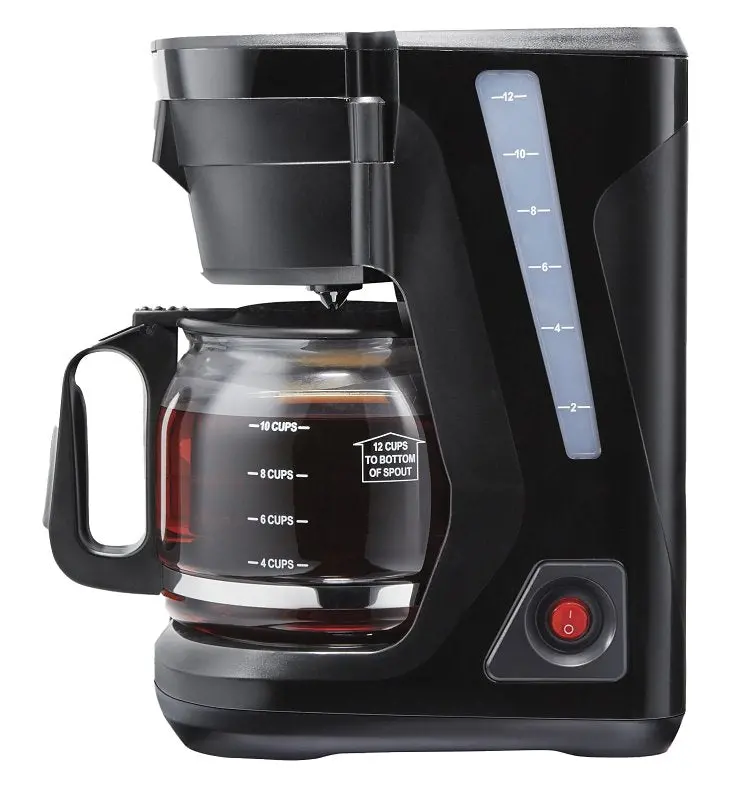 Proctor Silex 12-Cup Glass Carafe Coffee Maker – 900W Programmable Drip Brewer In Black 1
