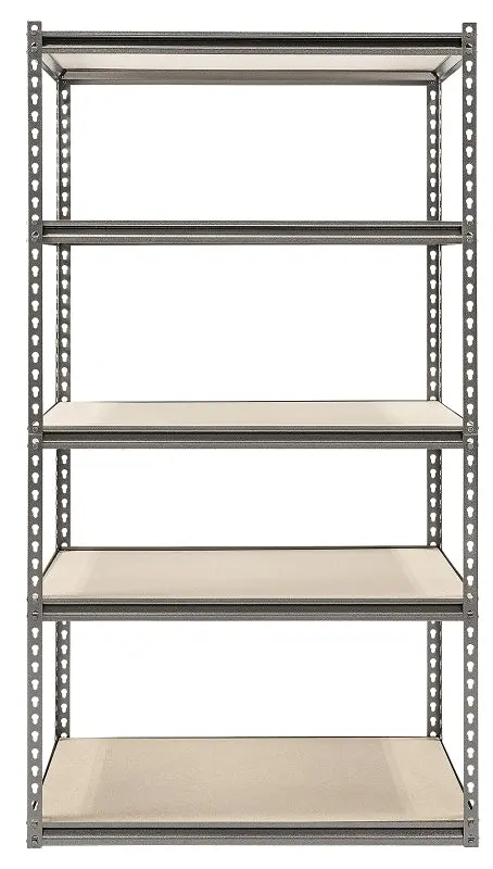 Prosource 310-Org1505W Boltless Shelving Unit – 5-Tier, 4000 Lb Capacity, 36"W X 18"D X 72"H Particleboard System 1